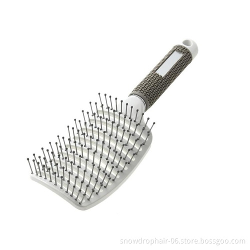 Anti-Static Curved Round Metal Hair Extension Wig Massage Private Label Ionic Custom Logo Detangling Wide Tooth Hair Brush Combs